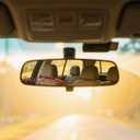 2 x Bling Car Hanging Ornament, Double-Sided Cross Crystal Rhinestone Vehicle Rear View Mirror Charm, Cute Diamond Rearview Mirror Pendant, Universal Auto Interior Accessories (Red)