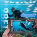 Rynapac [Up to 8.5" Waterproof Phone Pouch - 2 Pack IPX8 Waterproof Phone Case for iPhone 17 16 15 14 Pro Max Galaxy S26 Ultra, Touchscreen & Underwater Photography, Beach Cruise Travel Essentials