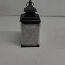 DECORKEY Lantern Decorative Indoor & Outdoor, Large Hanging Candle Lanterns Home Decor, Vintage Metal Candle Holders for Front Porch Patio Wedding Party, Halloween Christmas Decorations (Black) 