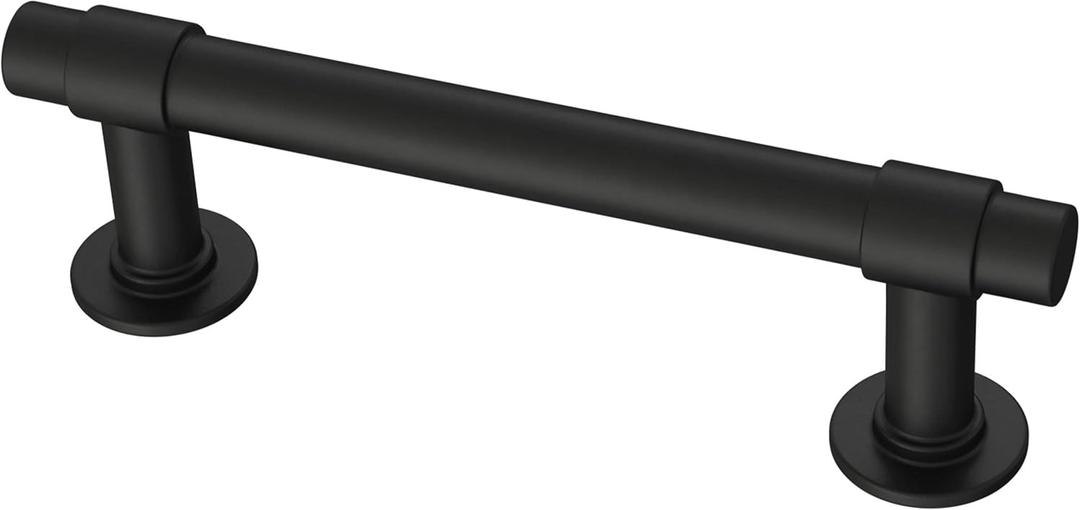 Franklin Brass Francisco (5-Pack) Cabinet Handles 3" Hole Center Pulls | Matte Black Hardware Kitchen Door, Drawers, Dressers, Furniture P29520Z-FBA-B