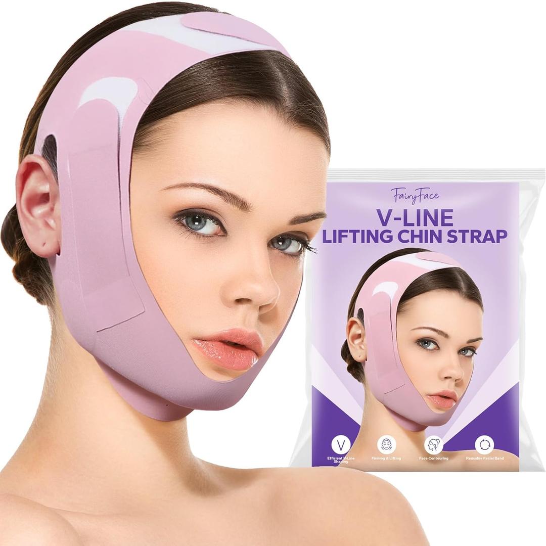 Chinstrap for Sleeping, V-Line Lifting Chinstrap, V-Line Mask, Reusable Face Strap, Chin Up Patch, V-Shaped Belt, Shaped Face Mask for Sagging
