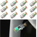 2 x Yourkar 12 PCS Tire Pressure Monitor Valve Stem Caps, 2.4Bar 36PSI Car Tire Pressure Monitor Sensor Indicator with 3-Color Eye Alert, Universal Valve Stem Caps for Cars (Silver, 12 PCS)