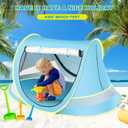 Baby Beach Tent, Pop Up Toddler Travel Bed for Boys or Girls, Sun Shade for Toddler Camping, Infant Portable Sun Shade, Summer Beach Baby