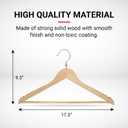 Proman Products - Kascade Hangers, Space Saving Hangers, Customize Your Closet Organization (Natural Color, 50-Pack)