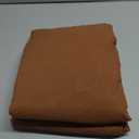 MooMee Fitted Bottom Sheet Only 100% Washed Cotton Linen Like Textured Breathable Durable Soft Comfy Deep Pocket Fits Mattress up to 17" (Dark Orange, Full)