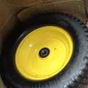 Antego Tire & Wheel (Set of 2) 15x6.00-6 Tire and Wheel Assemblies, ATW-003, 4 Ply Turf Tires, .75" Precision Ball Bearings, John Deere 15x6.00-6NHS Lawn Mower Tires, John Deere Front Tires 15x6.00-6