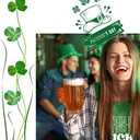 St Patricks Day Women Green Graphic Shirts Cute Lucky Irish Shamrock Short Sleeve Tops Funny Love Bleesed Holiday Printed Tee (Green, L)