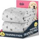 Super Absorbent Washable Pee Pads for Dogs - 2-Pack Superior Reusable Puppy Pads Pet Training Pads 100% Waterproof Dog Pee Pad Protects Against Urine Leakage Non-Slip Grip Prevents Slipping& Bunching (34x36)