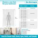 Ga-Geetopia Thin 3D EVA Shower Curtain Liner Water Cube, 72x72 Premium Light Weight Clear Plastic Bathroom Shower Curtain with Rustproof Metal Grommets 3 Magnets for Shower Stall, Bathtubs (No Hooks)
