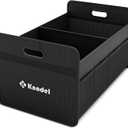 K KNODEL Car Trunk Organizer, Foldable Organizer for Car, Automotive Consoles & Organizers, Storage with Reinforced Handles (Medium, Black)