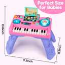 Baby DJ Table for Toddlers 1-3 with Music & Light, Musical Baby Piano Toys 6-9-12-18 Months Toddler Activity Table Music Instruments Learning Toys for 1 Year Old Girl Valentine Birthday Gifts Age 0-2