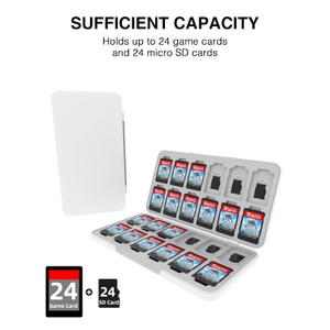 Anyskill Switch Game Card Case Compatible with Nintendo Switch&Switch OLED Game Card or Micro SD Cards,Portable Switch Lite Game Card Storage with 24 Sufficient Capacity Card Slots.