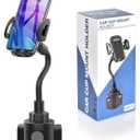 Phone Holders for Your Car, Cup Holder Phone Mount, Universal Adjustable Gooseneck Cup Holder Cradle Car Mount for iPhone 17/16/15/14/13/12/11/Pro Max/X/Xs/XsMax/8/8Plus,Samsung,Huawei,LG, Sony(Black)