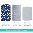 Changing Pad Cover, Diaper Changing Pad Covers 4 Pack, Fitted Baby Changing Table Sheets for 32''16'' Change Table Pad, Cradle & Bassinet Sheets for Boys & Girls, Soft & Breathable