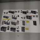 AGASY Shoe Rack, 24 Tiers Shoe Storage Cabinet 48 Pair Plastic Shoe Shelves Organizer for Closet Hallway Bedroom Entryway (Black Transparent, 8 Cubes)