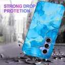 Casetego for Galaxy S25 FE Case,Compatible with MagSafe,[Military Grade Drop Test] Full Body Protection Slim Shockproof Rugged Marble Women Case for Samsung Galaxy S25 FE 6.7 inch,Blue Marble
