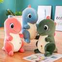 NILISWIEST Dinosaur Plush Pillows, Soft and Cuddly Dinosaur Plush Pillow, Suitable for Everyone Who Likes Dinosaurs (Red Triceratops) (Blue Tyrannosaurus)