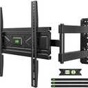 USX MOUNT Corner TV Wall Mount for 26-60 Inch TVs up to 80 lbs, Single Articulating Arm, Full Motion TV Wall Mount Bracket with Swivel and Tilt, Max VESA 400x400mm Black