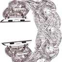 VIQIV Bling Bands Compatible with Apple Watch Ultra Band 38mm 40mm 41mm 42mm 44mm 45mm 49mm Iwatch Series SE 9 8 7 6 5 4 3 2 1, Diamond Rhinestone Stainless Steel Metal Bracelet Wristband Strap for (Silver)