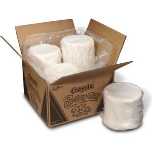 4 x Crayola Air Dry Clay for Kids - White, 25lbs, Bulk Modeling Clay for Kids, No Bake, Sculpting & Molding Material, Bulk Art Supplies for Classrooms