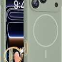 Miracase Magnetic for iPhone 17 Pro Max Case, Compatible with MagSafe, Integrated Silicone Camera Control Cover, 3.0mm Thicken Shockproof Drop Protection Phone Case for 17 ProMax, Patina Green