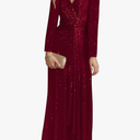 meilun Long Sleeve Sequin Dress for Women Formal Gowns Sparkly V Neck Maxi Dress. Size XL