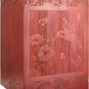 Wooden Cremation Urn for Human, Wood Handmade Engraved Decorative Box, Funeral Urns for Adult Male Female Burial or Memorial Keepsake, Urns for Ashes Men Women (1 Large)