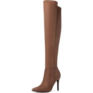 DREAM PAIRS Women's Over The Knee Thigh High Boots Long Stretch Pointed Toe Stiletto High Heels Fall Sexy Boots (8.5)