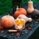 3 Wick 14oz Pumpkin Scented Orange Candle in Glass Jar with Lid, Large Fall Colored Aromatherapy Gift Candle for Harvest Halloween Home Table Decoration - 60-70 Hours Burning Time