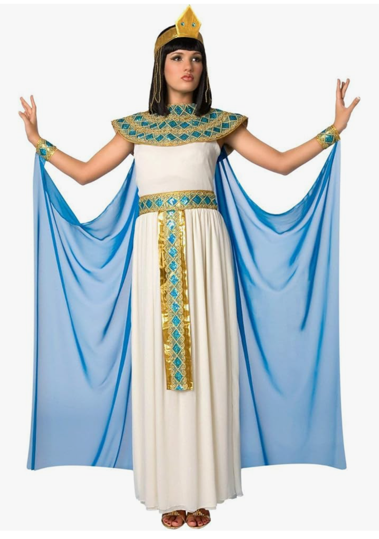 Morph Cleopatra Costume Women Egyptian Halloween Outfit Adult Egyptian Costume for Parties and Dress Up Events Size L