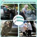 Car Handle Assist for Elderly Car Door Handle for All Vehicles Car Support Handle - Portable Assistive Device for Elderly and Handicapped - Best Gifts for Seniors (2 Pack) (Green)