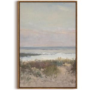 InSimSea Framed Wall Art for Living Room Decor Classical Coastal Scenery Bathroom Pictures Wall Decorations Farmhouse Kitchen Office Bathroom Art Wall Decor 20x30in (30L" x 20W", Beach Grass and Surf)