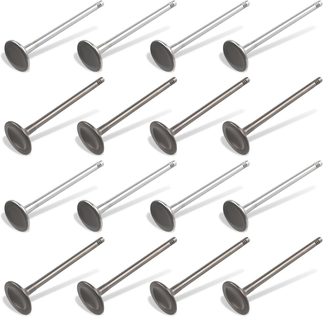 Intake Valves & Exhaust Valves Set Fits for Volvo XC60 XC40 S60 V90 2.0T Replace 31375630 31480436 31375493 (Set of 8X Intake & 8XExhaust Valves