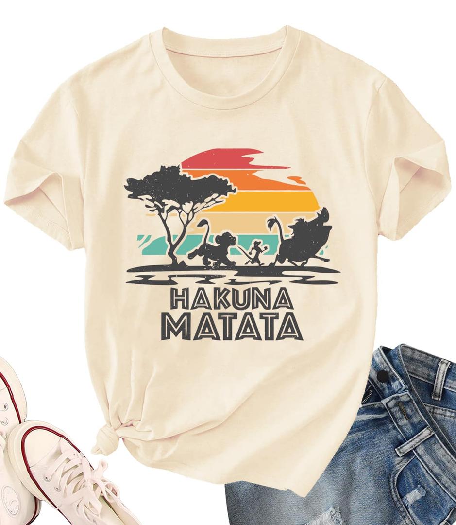 Magical Castle Shirt for Women Magic Kingdom T Shirt Flower Castle Graphic Tee Family Vacation Holiday Short Sleeve Top(Medium, Cream)