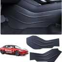 2025 Tesla Center Console Anti Kick Pad Protector Model 3 2024 Highland 2Pcs TPE Seat Anti-Dirty Mat Waterproof Dust Resistant Protector Cover Leather Pad Model 3 Accessories