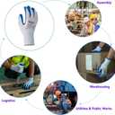 ANDANDA Safety Work Gloves, Seamless Knit Work Glove with Nitrile Rubber Coated on Palm & Fingers for Men & Women, Garden (Large)