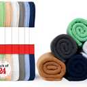 Washcloths  12x12 Inch  Pack of 24  Soft, Absorbent, Quick-Dry Cotton Towels for Bath, Gym, Hotel & Salon (Multicolor)