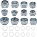 12 Pieces Faucet Adapter Kit Kitchen Aerator Male To Female Male Faucet Water Hose Adapter(Faucet Adapter Various Sizes)