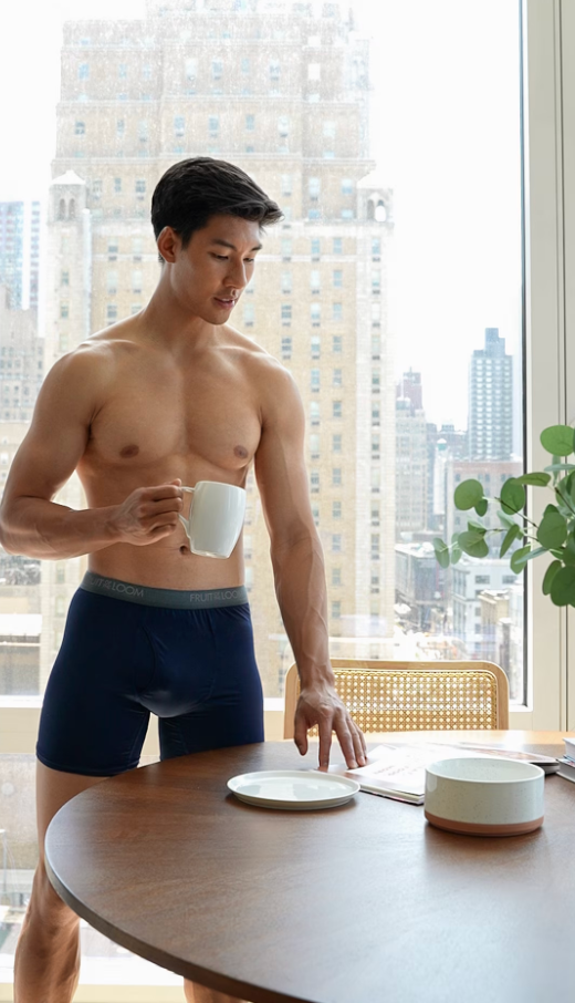 Fruit of the Loom Men's 6 Pack Exposed Waistband Boxer Shorts
 3X-Large Big