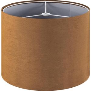 GOSO Drum Lamp Shades for Table Lamps MediumBrown Faux Fabric Velveteen Chamois Leather Lampshades Floor Lamp13" Top x13" Bottom x 10" High (Spider) Rustic Vintage Shade Required Assembly 1Pack