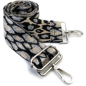 Purse Straps Replacement Crossbody 2 Inch Wide Animal Print Adjustable Shoulder Guitar Strap for Handbag