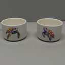 2 Pcs Decor Gift for Women Planter Ceramic Gift Animal Plant Pot with Bamboo Tray for Office Home Farm House Bathroom Kitchen Christmas Decorations (No Plants Included)(Sea Turtle)