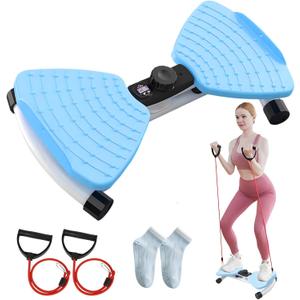 Waist Twisting Machine, Ab Twister Board for Exercise, Noiseless Exercise Waist Twister for Home Gym Equipment, 330 lbs Capacity | Track Time, Reps, Calories with Digital Display (Blue)