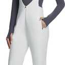 baleaf Women's Snow Bibs Pants Waterproof Insulated Ski Overalls Pants Snowboarding Winter Warm Snow Suit (White, M)
