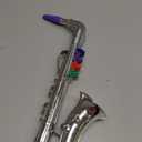 Lewtemi Silver Saxophone Musical Instruments Toy for Kid Toddler Fake Plastic Preschool Music Toy Gift Portable Wind Instrument Early Educational Teaching Songs Toy Gifts for Toddlers Children