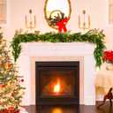 2-Pack 6FT Artificial Norfolk Pine Garlands, Hyperzoo Realistic Winter Pine Christmas Greenery Garland for Mantle, Staircase, Banister, Fireplace, Door, Table, Indoor & Outdoor Holiday Xmas Decortions