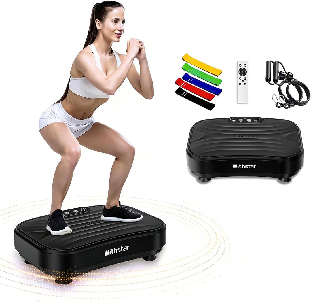 Vibration Plate Exercise Machine,Power Waver Vibration Plate Platform for Lymphatic Drainage,Whole Body Vibration Plate Machine Helps Weight Loss Shaping 330lbs
