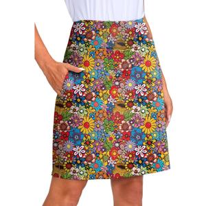 Viodia Women's 20" Knee Length Skorts Skirts UPF50+ Athletic Tennis Golf Skirt for Women Casual Summer Skirts (Small, Kaleidoscope)