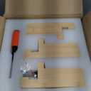 HBlife 8-10 Lbs Glass Rice Dispenser with Wooden Stand Flour and Cereal Container with Glass Measuring Cup Pantry Food Organization Storage Bin with Airtight Bamboo Lid, 5L