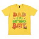 Dad Of The Birthday Boy Lion Family Party Decorations T-Shirt (Large,Yellow)